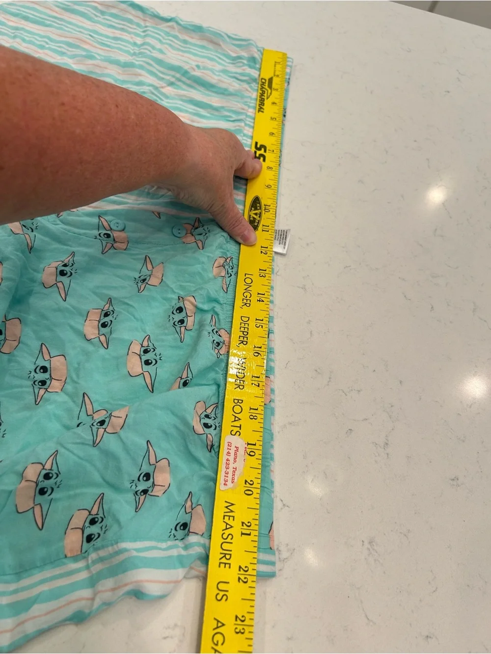 Turquoise Striped & Printed Sleep Shorts - Picture 7 of 10